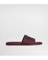 Dolce & Gabbana - Dolce & Gabbana Logo Slide Sandals - Lyst