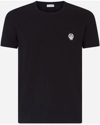 Dolce & Gabbana Logo-embroidered Cotton-blend Jersey T-shirt - Black