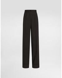 Dolce & Gabbana - Flared Woolen Pants - Lyst