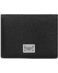Dolce & Gabbana - Calfskin Card Holder With Branded Plate - Lyst