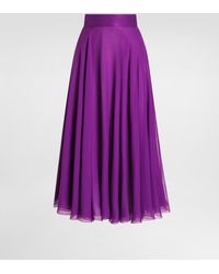 Dolce & Gabbana - Midirock Aus Seide - Lyst