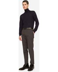 Dolce & Gabbana Baumwolle Pullover V-Ausschnitt Seide und Baumwolle Intarsienmotiv für Herren Herren Bekleidung Pullover und Strickware V-Ausschnitt Pullover 