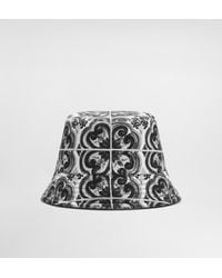 Dolce & Gabbana - Sombrero De Pescador De Dril Con Estampado De Mayólica - Lyst
