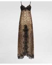Dolce & Gabbana - Leo- Chiffon Slip Dress - Lyst
