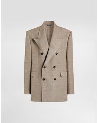 Dolce & Gabbana - Double-Breasted Sicilia Tweed Jacket - Lyst