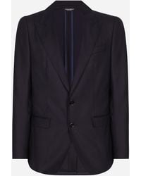 Dolce & Gabbana - Single-Breasted Flannel Taormina-Fit Jacket - Lyst