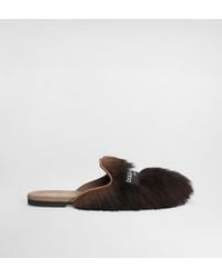Dolce & Gabbana - Shearling And Suede Slippers - Lyst