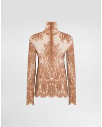 Dolce & Gabbana - Chantilly Lace Blouse - Lyst