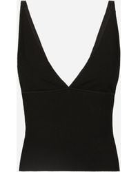 Dolce & Gabbana - Camiseta Sin Mangas En Punto De Viscosa - Lyst