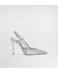 Dolce & Gabbana - Satin Slingbacks With Fusible Rhinestones - Lyst