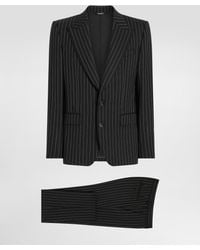 Dolce & Gabbana - Single-breasted Pinstripe Stretch Wool Sicily-fit Suit - Lyst