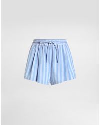 Dolce & Gabbana - Striped Poplin Shorts - Lyst