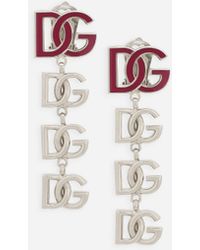 Dolce & Gabbana - Logo Drop Earrings - Lyst