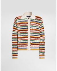 Dolce & Gabbana - Crochet Bomber Jacket - Lyst