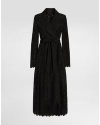 Dolce & Gabbana - Long Double-Breasted Cordonetto Lace Coat - Lyst