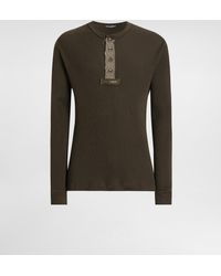 Dolce & Gabbana - Ribbed Cotton Serafino T-Shirt - Lyst