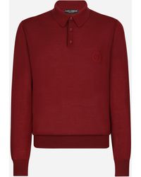 Dolce & Gabbana - Poloshirt Aus Kaschmir Dg-Logostickerei - Lyst