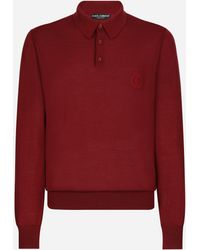 Dolce & Gabbana - Cashmere Polo-Style Sweater With Dg Logo Embroidery - Lyst