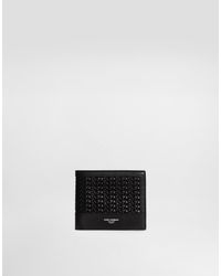Dolce & Gabbana - Woven Plongé Calfskin Wallet - Lyst