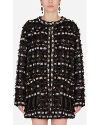 Dolce & Gabbana Embroidered Single-Breasted Gabbana Jacket - Noir