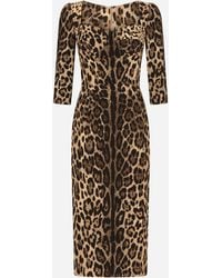 Dolce & Gabbana - Dolce&gabbana Animal Bustier Dress - Lyst