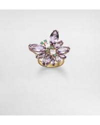 Dolce & Gabbana - Butterfly Ring 18-Carat, Amethysts, Morganites, And Emeralds - Lyst