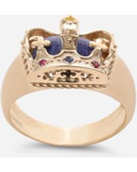 Dolce & Gabbana - Royal Cufflinks 18-Carat, Lapis Lazuli, Rubies, And Sapphires - Lyst