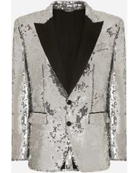 Dolce & Gabbana - Sicilia Sequined Single-Breasted Tuxedo Jacket - Lyst