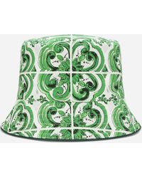 Dolce & Gabbana - Reversible Bucket Hat With Majolica Print - Lyst