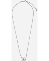 Dolce & Gabbana - Chain Necklace With Dg Logo - Lyst