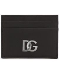 Dolce & Gabbana - Kartenetui aus Kalbsleder mit Logoplakette - Lyst