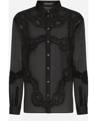 Dolce & Gabbana - Lace-Trim Shirt - Lyst