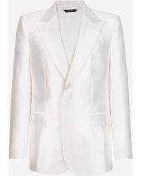 Dolce & Gabbana - Single-Breasted Silk Shantung Sicilia-Fit Jacket - Lyst