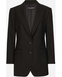 Dolce & Gabbana - ピンストライプ ウール シングルブレスト ジャケット - Lyst