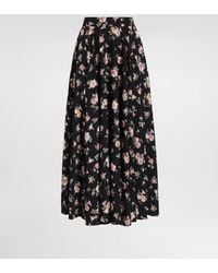 Dolce & Gabbana - Vintage Roses-Print Charmeuse Circle Skirt - Lyst