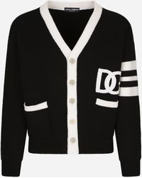 Dolce & Gabbana - Wool Dg Logo Cardigan - Lyst