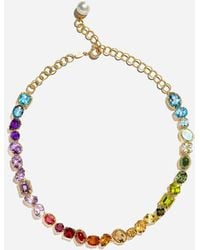 Dolce & Gabbana Necklace With Multi-colored Gems - Metallic