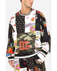 Herren Bekleidung Sport- Dolce & Gabbana Synthetik Kapuzensweatshirt mit Camouflage-Printdetails in Schwarz für Herren Training und Fitnesskleidung Hoodies 
