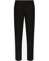 Dolce & Gabbana - Tailored Wool Gabardine Tuxedo Pants - Lyst