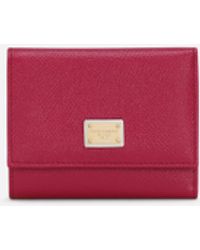 Dolce & Gabbana - Geldbörse French Flap Aus Dauphine-Kalbsleder - Lyst
