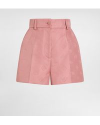 Dolce & Gabbana - Quilted Jacquard Shorts With Dg Logo - Lyst
