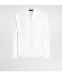 Dolce & Gabbana - Long-Sleeved Linen Shirt - Lyst