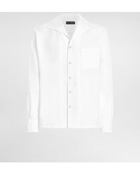 Dolce & Gabbana - Langarmhemd Aus Leinen - Lyst