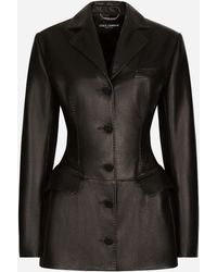 Dolce & Gabbana - Calfskin Turlington Jacket - Lyst