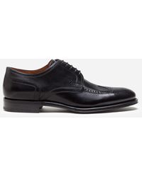 Dolce & Gabbana Brogue Derby In Giotto Paint Calfskin - Black