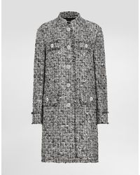 Dolce & Gabbana - ラッセルツイード シングルブレスト コート - Lyst