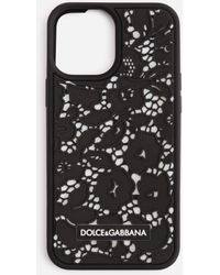 Dolce & Gabbana Cover iPhone 12 Pro max aus gummi spitze - Schwarz