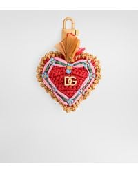 Dolce & Gabbana - Keyring With Raffia Charm - Lyst