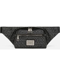 Dolce & Gabbana - Small Coated Jacquard Belt Bag - Lyst