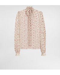 Dolce & Gabbana - Small Rose-Print Chiffon Top - Lyst